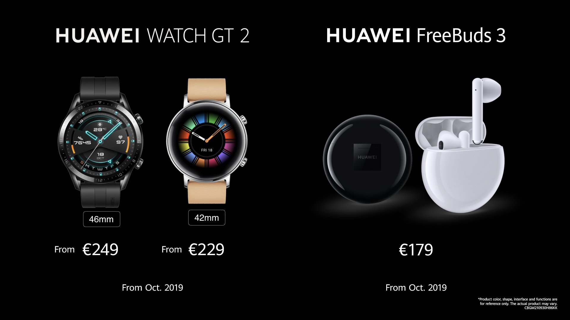 Huawei Watch GT 2 and Freebuds 3