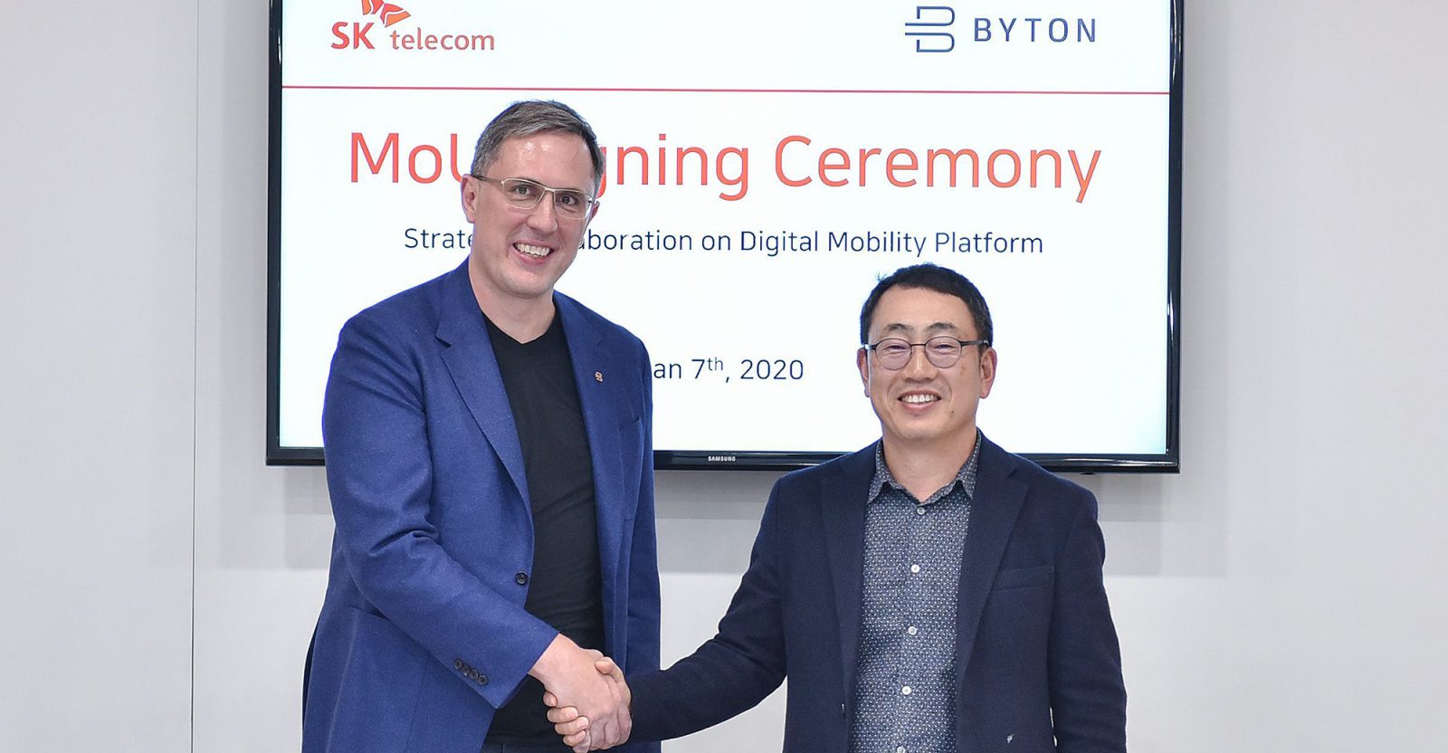 Byton signed a partnership with SK Telecom