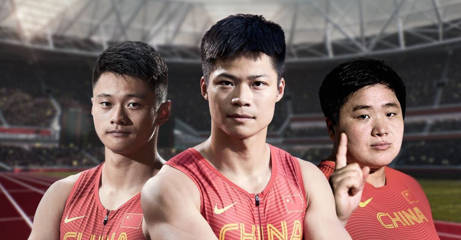 From left to right: Zhenye Xie, Bingtian Su, Lijiao Gong (Source: Amazfit)