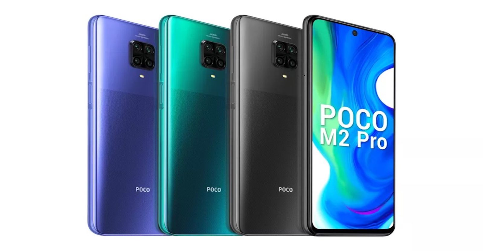 Xiaomi's Poco M2 Pro will come in green, black and blue (Source: Xiaomi)