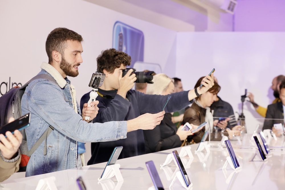 Users are experiencing products during realme’s new product launch event